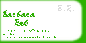 barbara rak business card